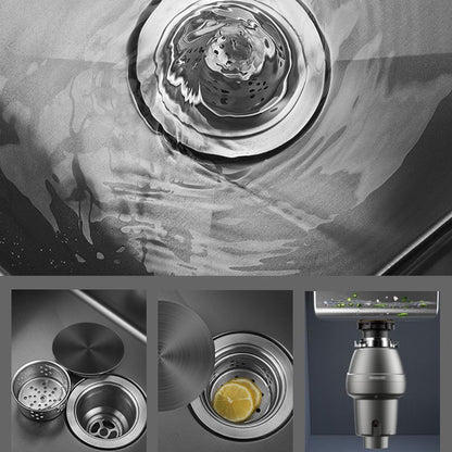 Modern Stainless Steel Kitchen Sink Round Non-Slip Basin