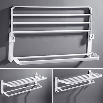 Stylish White Bathroom Towel Rack Hardware Set