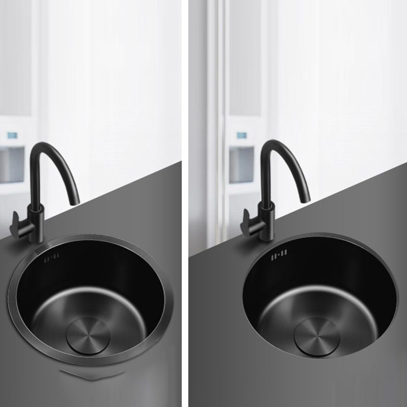 Modern Stainless Steel Kitchen Sink Round Non-Slip Basin