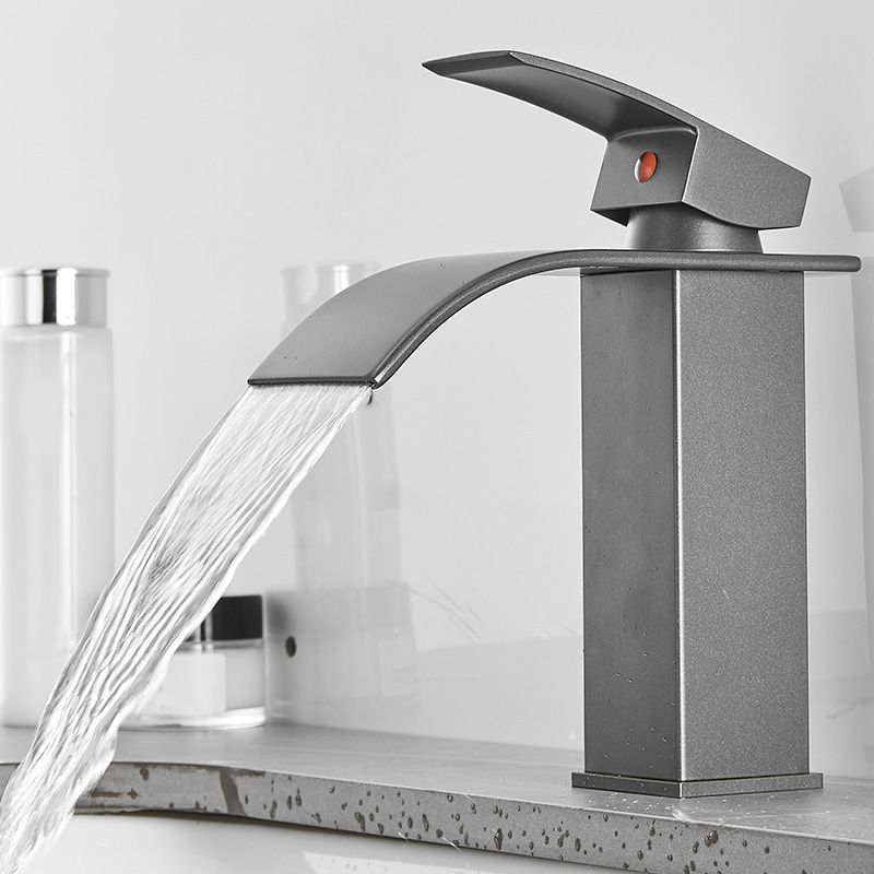 Luxury Bathroom Faucet Waterfall Spout Brass Handle Sink Mixer