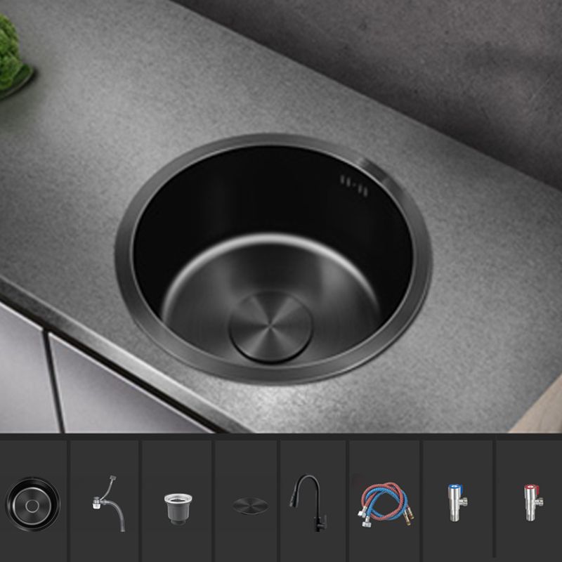 Modern Stainless Steel Kitchen Sink Round Non-Slip Basin