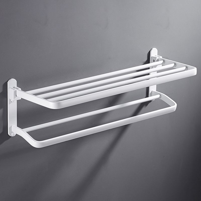 Stylish White Bathroom Towel Rack Hardware Set
