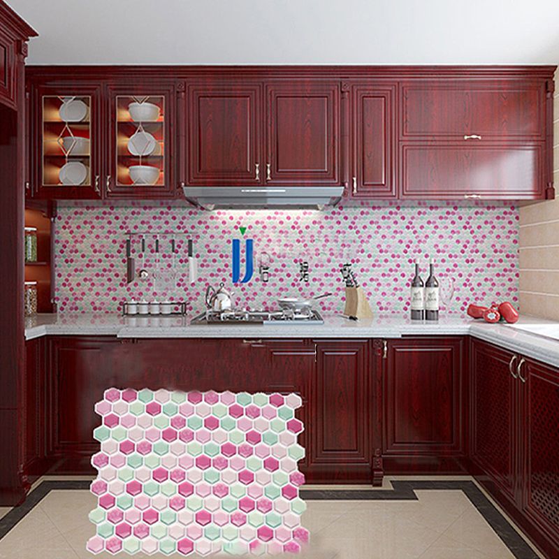 Vibrant Glass Mosaic Wall Sticker Tiles for Kitchen Backsplash