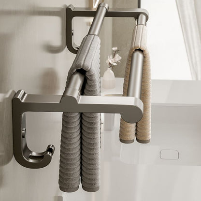 Luxurious Stainless Steel Bathroom Storage Towel Rack Set