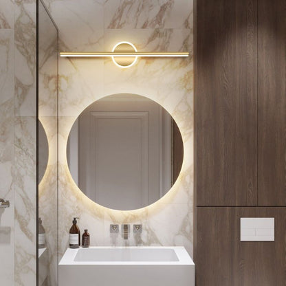 Modern Slim LED Wall Light Black Gold