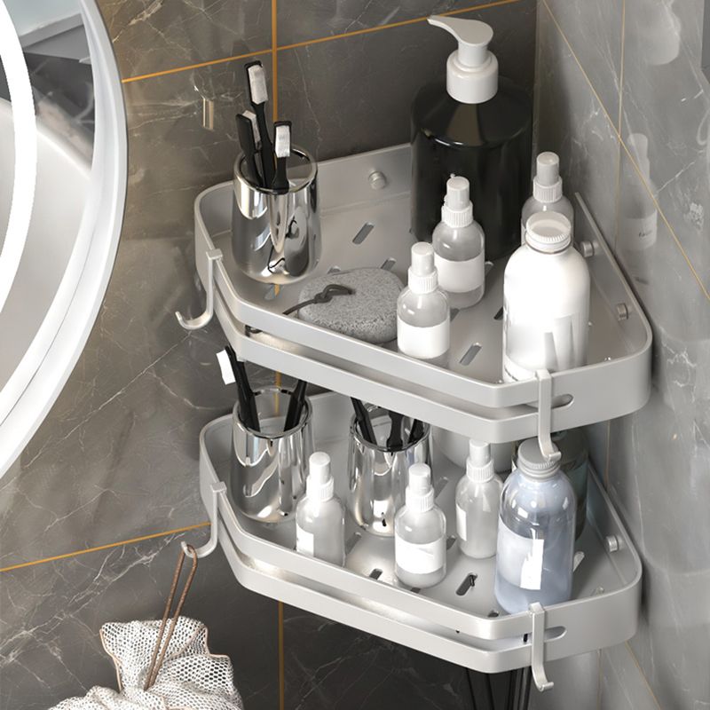 Contemporary 3-Piece Bathroom Accessories Stainless Steel Shelf