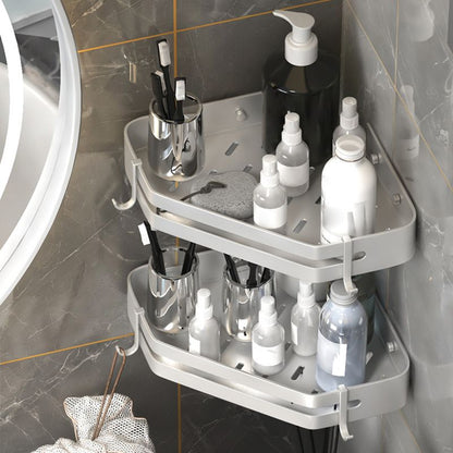 Contemporary 3-Piece Bathroom Accessories Stainless Steel Shelf