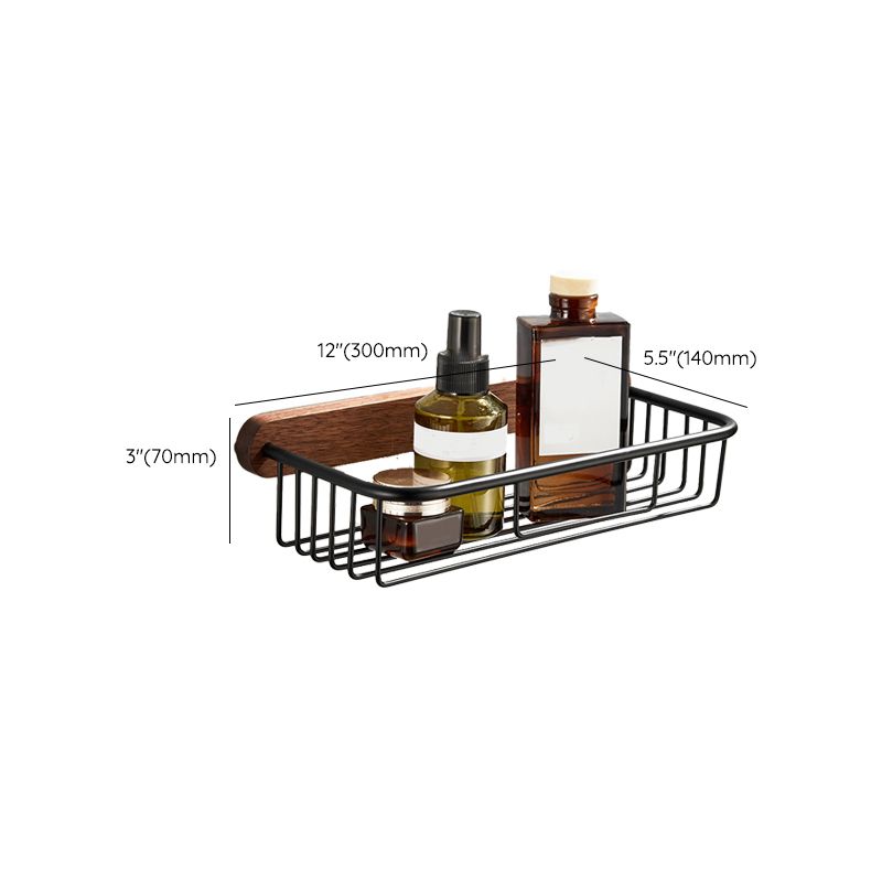 Modern Wooden Bathroom Accessory Set Black