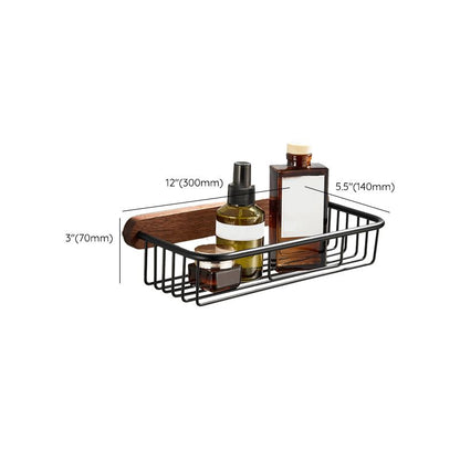 Modern Wooden Bathroom Accessory Set Black