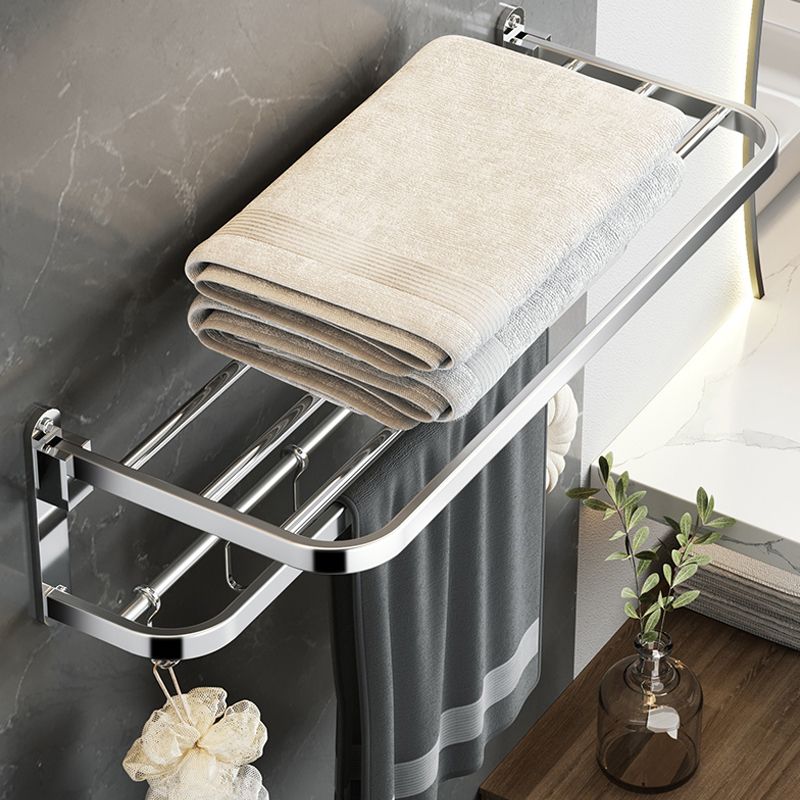 Luxury Chrome Bathroom Fixture Set with Shelf and Towel Rack