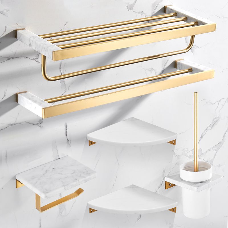 Luxury Marble Bathroom Accessories Set with Shelf