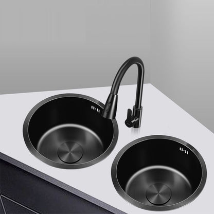 Modern Stainless Steel Kitchen Sink Round Non-Slip Basin