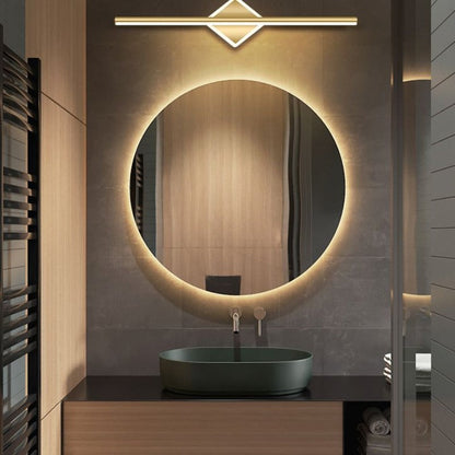 Modern Slim LED Wall Light Black Gold