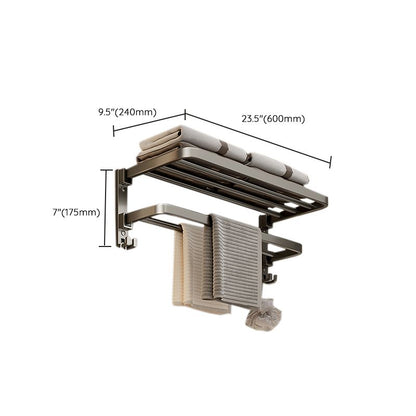 Luxurious Stainless Steel Bathroom Storage Towel Rack Set