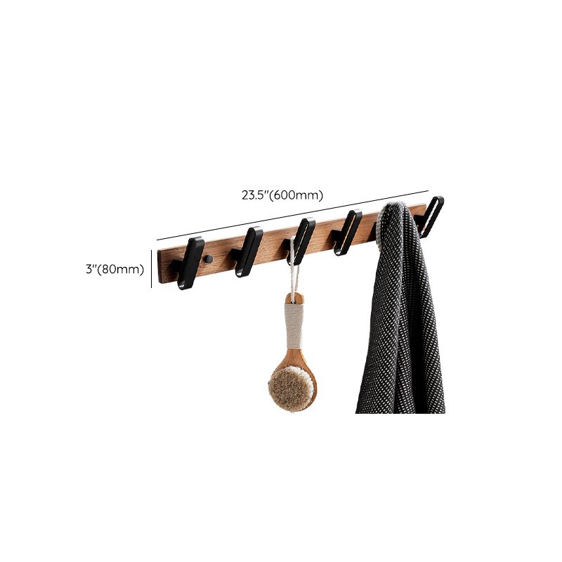 Modern Wooden Bathroom Accessory Set Black