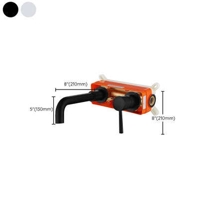 Commercial 2-Handle Wall Mount Bathroom Sink Faucet