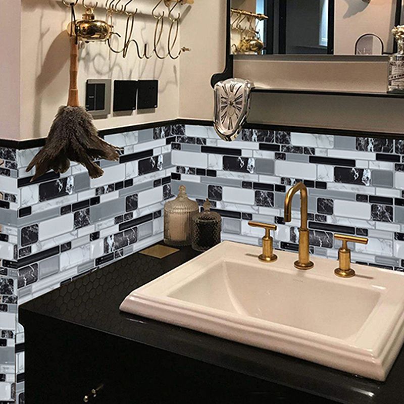 Vibrant Glass Mosaic Wall Sticker Tiles for Kitchen Backsplash