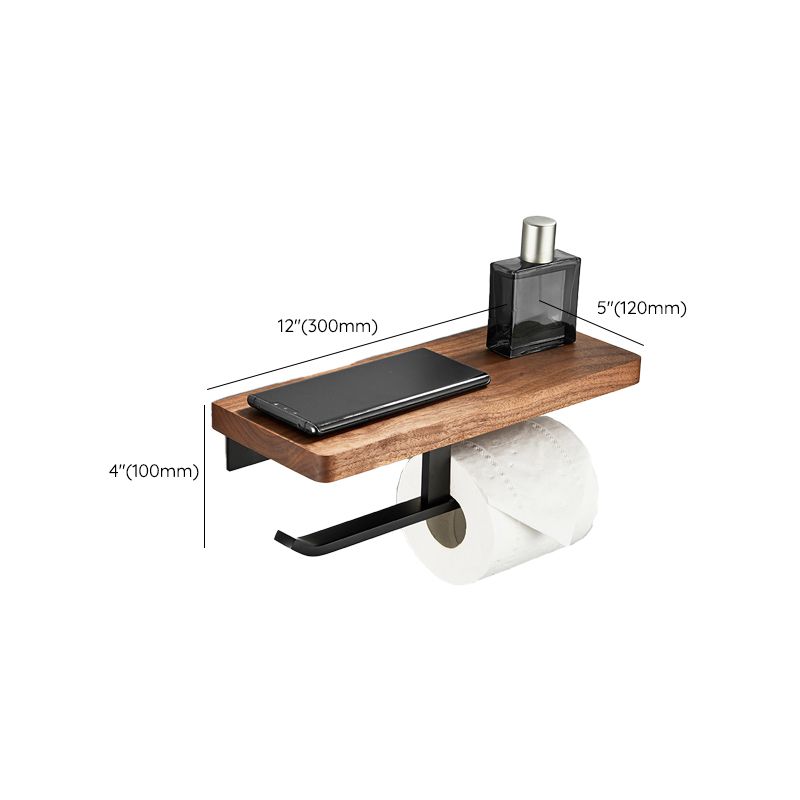 Modern Wooden Bathroom Accessory Set Black