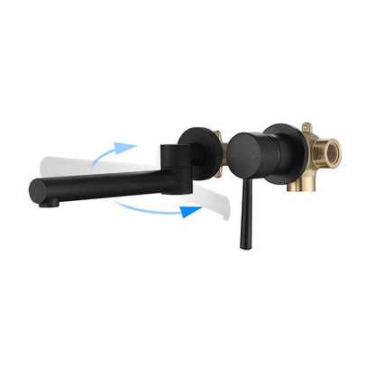 Commercial 2-Handle Wall Mount Bathroom Sink Faucet