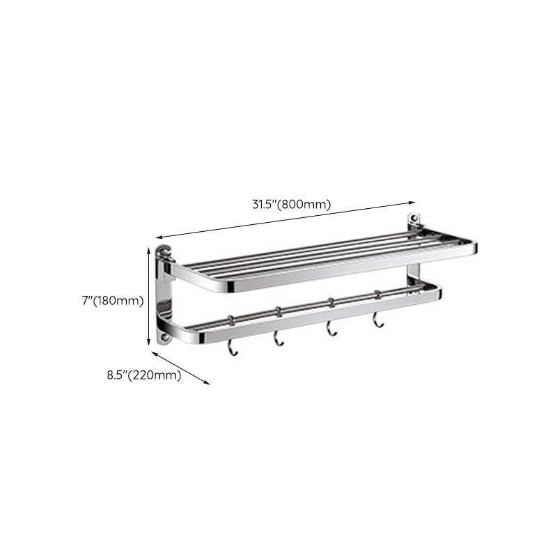 Luxury Chrome Bathroom Fixture Set with Shelf and Towel Rack