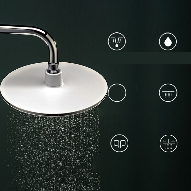 Luxury Chrome Shower Head Set Round Fixed Bathroom Fixture