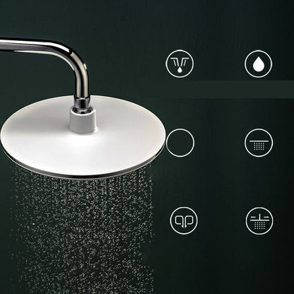 Luxury Chrome Shower Head Set Round Fixed Bathroom Fixture