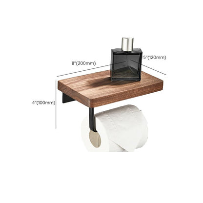 Modern Wooden Bathroom Accessory Set Black