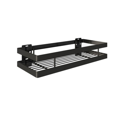 Modern 2-Tier Black Metal Bathroom Shelf Set