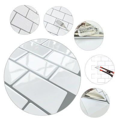 Easy Stick Vinyl Tile for Bathroom and Kitchen Walls