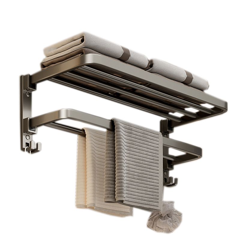 Luxurious Stainless Steel Bathroom Storage Towel Rack Set