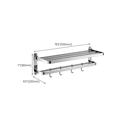 Luxury Chrome Bathroom Fixture Set with Shelf and Towel Rack