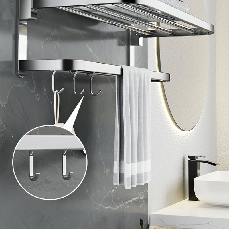 Luxury Chrome Bathroom Fixture Set with Shelf and Towel Rack - Fesara