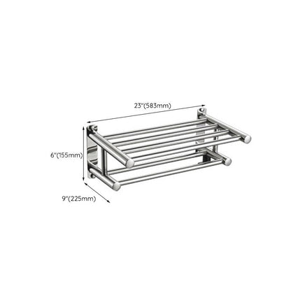 Luxury Chrome Bathroom Fixture Set with Shelf and Towel Rack