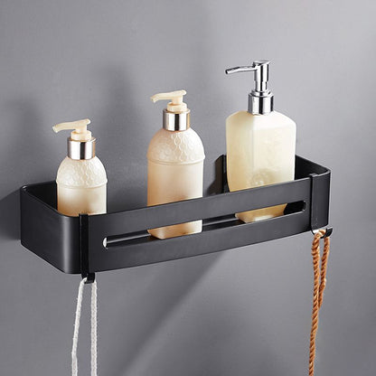 Sleek Black Bathroom Storage Set, 3 Piece Shelf
