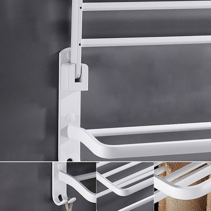 Stylish White Bathroom Towel Rack Hardware Set