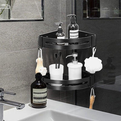 Stylish Silver 1/2/3 Piece Bathroom Shower Rack Set