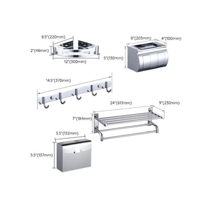 Modern Silver Bath Accessories Set or IndividualPieces