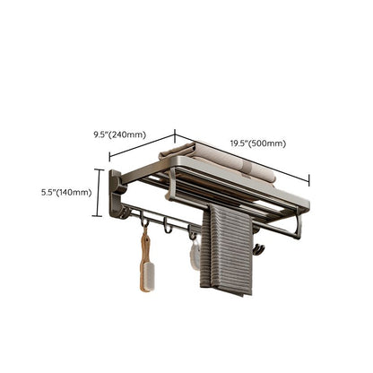 Luxurious Stainless Steel Bathroom Storage Towel Rack Set