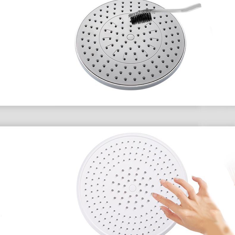 Luxury Chrome Shower Head Set Round Fixed Bathroom Fixture