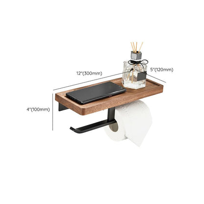 Modern Wooden Bathroom Accessory Set Black