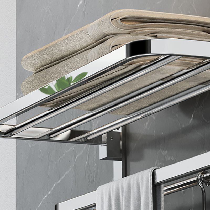 Luxury Chrome Bathroom Fixture Set with Shelf and Towel Rack