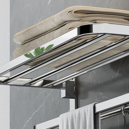 Luxury Chrome Bathroom Fixture Set with Shelf and Towel Rack
