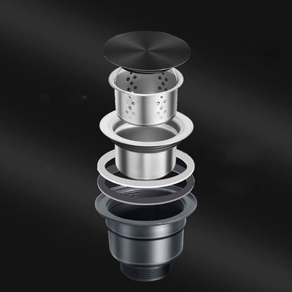 Modern Stainless Steel Kitchen Sink Round Non-Slip Basin