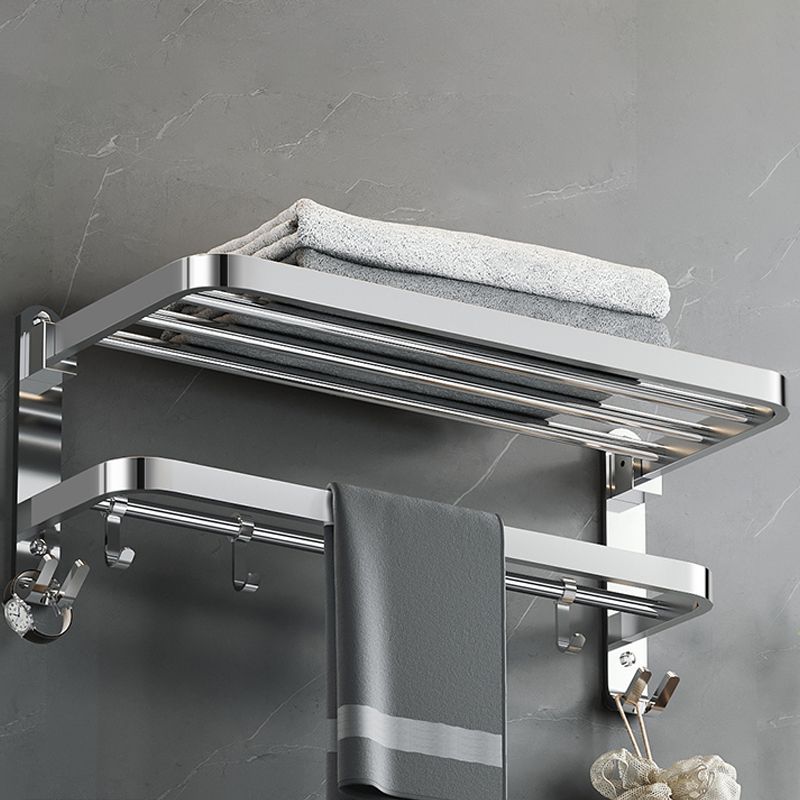 Luxury Chrome Bathroom Fixture Set with Shelf and Towel Rack