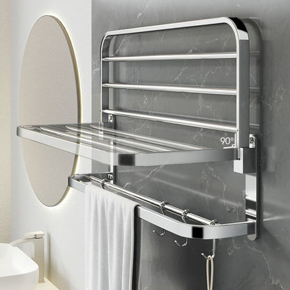 Luxury Chrome Bathroom Fixture Set with Shelf and Towel Rack