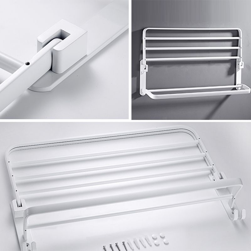 Stylish White Bathroom Towel Rack Hardware Set - Fesara