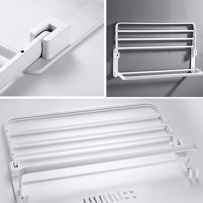 Stylish White Bathroom Towel Rack Hardware Set - Fesara