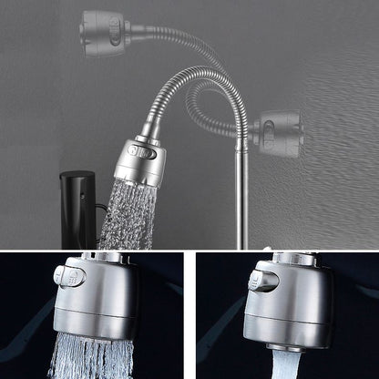 Contemporary Wall Mount Kitchen Faucet Stainless Steel Handle