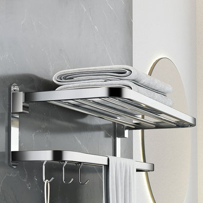 Luxury Chrome Bathroom Fixture Set with Shelf and Towel Rack