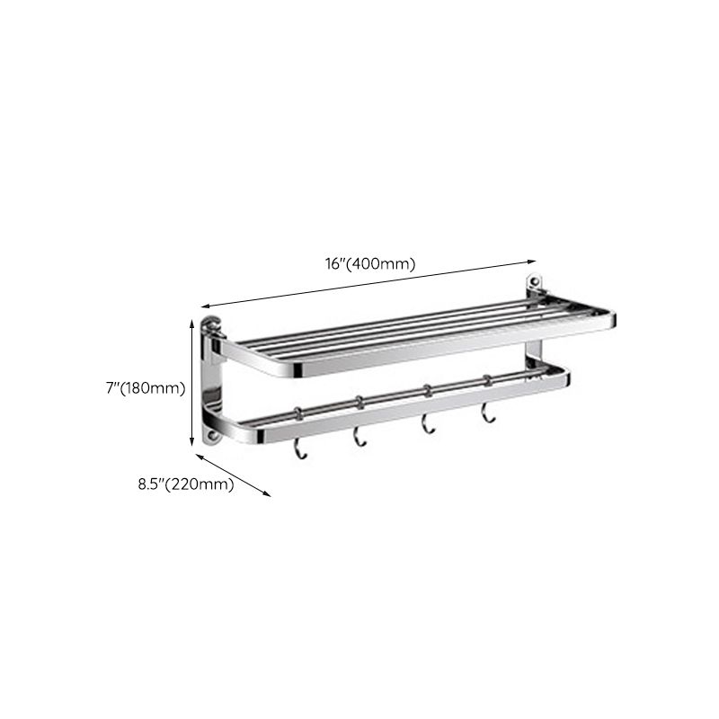 Luxury Chrome Bathroom Fixture Set with Shelf and Towel Rack